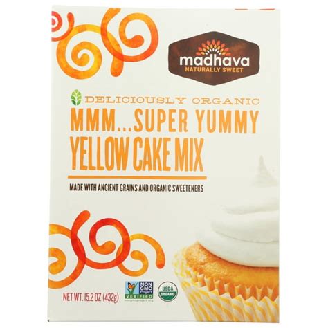 Madhava Mmmsuper Yummy Organic Yellow Cake Mix 152 Oz Box Walmart