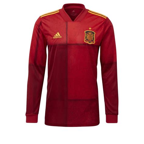 Buy Adidas Mens Fef Spain Long Sleeve Home Jersey Victory Red