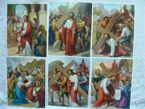 Traditional Catholic 14 Stations Of Cross Pictures 8x10 16472122