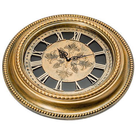 20 Inch Antique Gold Wall Clock Bernhard Products