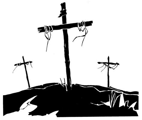 Three Crosses In Silhouette Stainbeck United Reformed Church