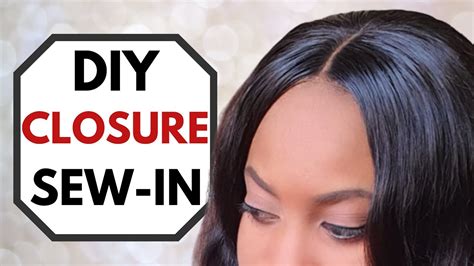 How To Sew In A Lace Closure Start To Finish Easy Diy Youtube