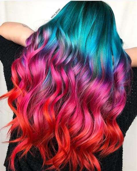 Pin By Christina Watt On Favorites In Hair Vivid Hair Color Rainbow