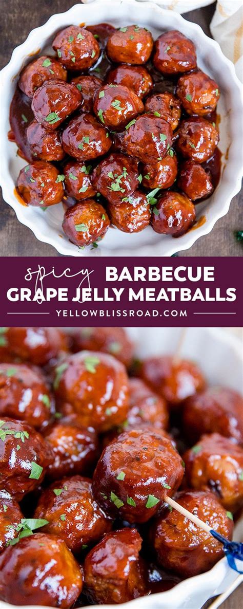 My holiday decorating is a little bit glam, a little bit rustic, and a little bit classic, she writes on her blog, yellow bliss road. Stovetop Grape Jelly & Spicy BBQ Meatball Recipe ...