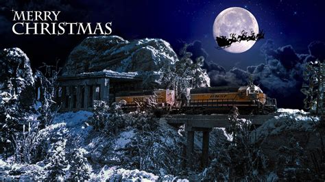 Christmas Train Snow Wallpapers Wallpaper Cave