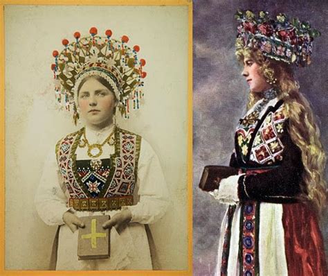Свадебные наряды норвежских девушек У всех народов были свои национальные костюмы в некоторых
