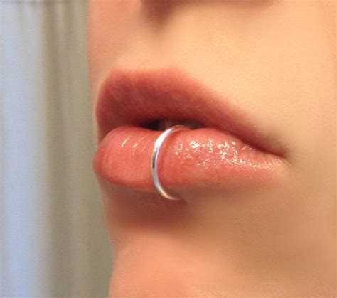 Hoop Lip Ring Custom Lip Ring Metal Lip Ring Fake Etsy Lip Cuffs Lip Ring Lip Jewelry