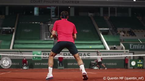 Roger Federer Slow Motion Points French Open 2021 Court Level View