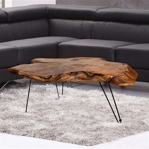 Shop wayfair for the best raw wood coffee table. Rustic-Live-Edge-Coffee-Table-With-Black-Hair-Pin-Legs ...