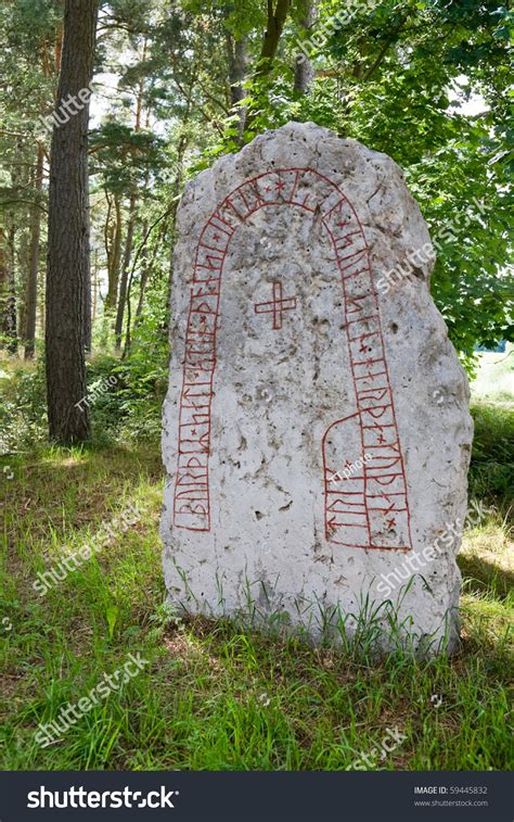 Runes On Ancient Rune Stone Viking Stock Photo 59445832 Shutterstock