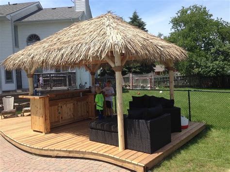 10x12 Tiki Hut Bar In 2021 Tiki Hut Outdoor Tiki Bar Backyard Bar