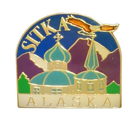 Sitka Alaska State Vintage Lapel Enamel Pin Souvenir Etsy Sitka