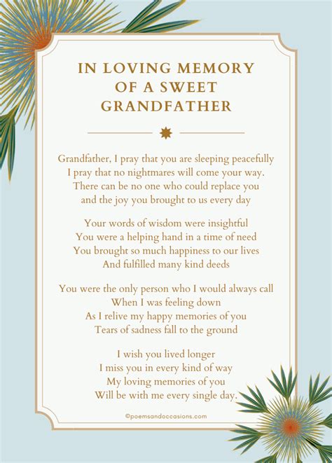 Poem Honoring A Deceased Loved One