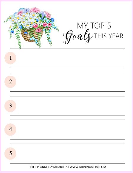 Free 2021 Goals Planner A Brilliant Planner To Start The New Year