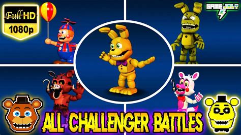 Fnaf World Unlocking All Challenger Battles Gameplay Normal