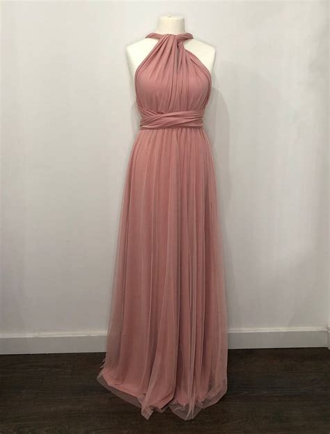 Dusky Pink Multiway Infinity Bridesmaid Dress For Weddings Etsy