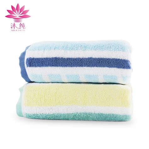 The pinzon bath towels come from one of amazon's own brands, and given the unimpressive performance of the amazonbasics towels, i didn't expect much from what material makes the best bath towels? muchun Brand Stripes bath towels for adults 100% Cotton ...