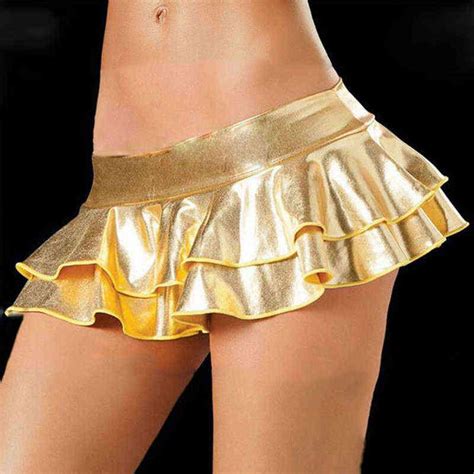 Latex Pvc Skirt Sexy Micro Metallic Mini Skirt For Women Perfect For Pole Dancing And Club Wear