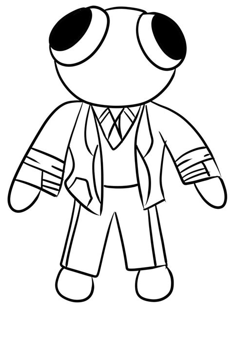 A Black And White Drawing Of A Person In A Suit With An Eye Patch On It