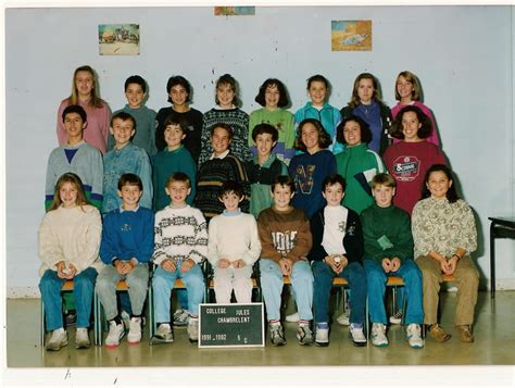 Photo de classe 5 C de 1992, Collège Jules Chambrelent  Copains d'avant