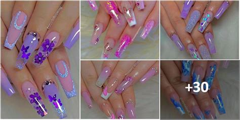 Long Acrylic Nailscolorful Designs The Best Of