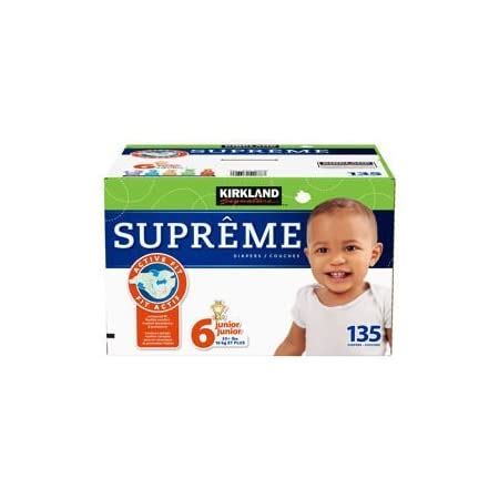 Amazon Com Kirkland Signature Supreme Diapers Size Quantity Baby