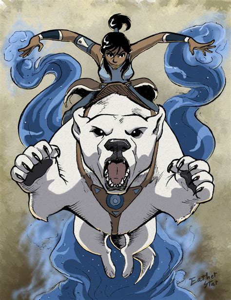 Korra And Naga By Etherstar On Deviantart Avatar Legend Of Aang Korra Avatar The Last