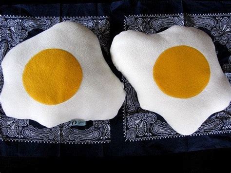 Plush Fried Eggs Pillows Geek Chic Home Decor By Freakyfleece 4000