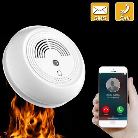 Wireless Gsm Sms Photoelectric Smoke Alarm Detector Fire Alarm Sensor