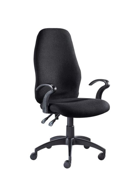 The chair also features a reclining mechanism, along with a footrest that works together to support your legs, neck, and back. Flamingo High Back Operators Chair with Arm Rests | BDK ...