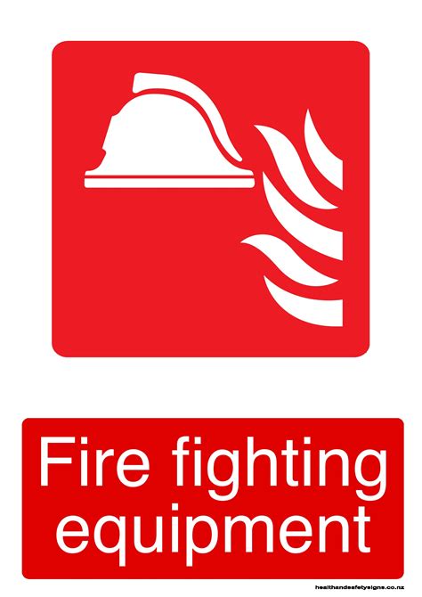 Fire Fighting Equipment Health And Safety Signs