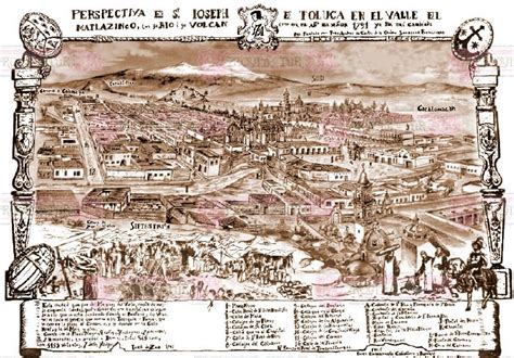 Consulte o mapa das estradas com a visualização satelitar de google. Toluca la Bella: Mapa de Toluca en 1791