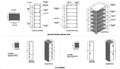 Lockers And Cabinet Drawing In Dwg File Metal Lockers Metal Shelves