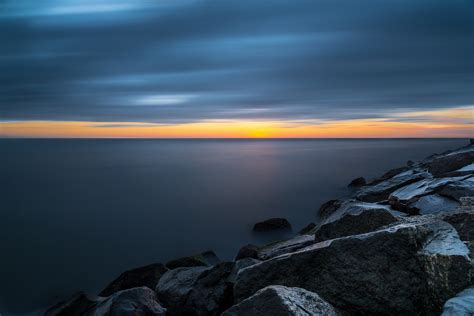 Wallpaper Sunlight Landscape Sunset Sea Bay Rock Shore