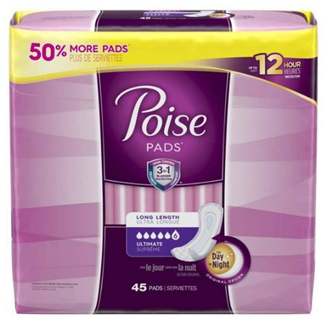 Poise Bladder Control Pad 159 Inch Length Heavy Absorbency Absorb Loc