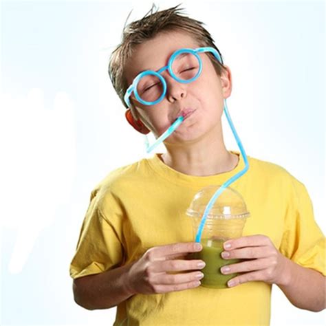 Pack Of 3 Drinking Straw Glasses Drink Right Through Your Glasses In