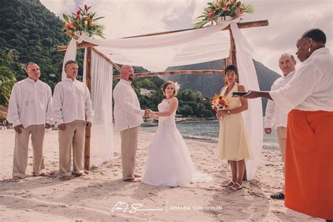 Destination Beach Wedding In St Lucia