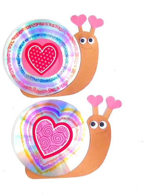 Valentines Day Cd Snail Craft Our Kid Things