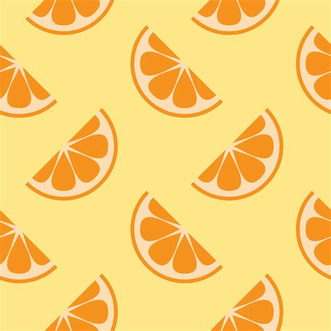 Oranges Seamless Pattern With Citrus Background Vector Illustration