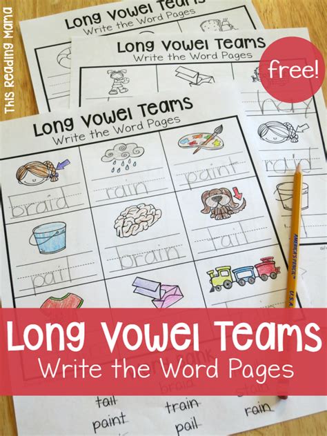 Vowel Teams Worksheets Free Download 99worksheets