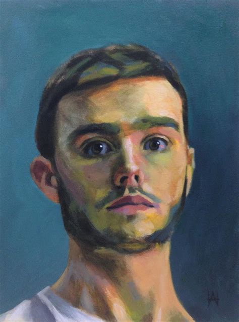 Self Portrait In Acrylic Portrait Painting Tutorial Portrait Drawing