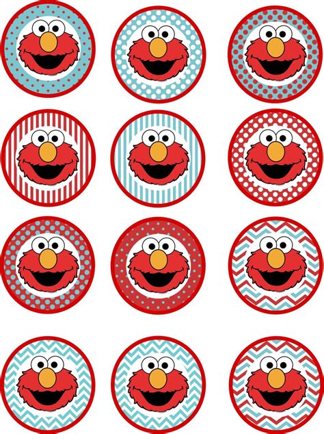 Elmo Cupcake Toppers Printable Free