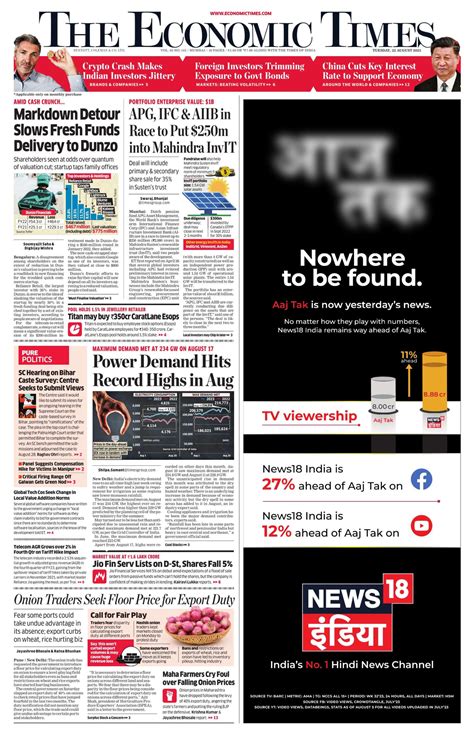 Et Mumbai 22 08 2023 If You Want To Get These Newspapers Daily At