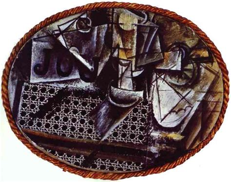 Still Life With Chair Caning By Pablo Picasso Museum Art Reproductions Most Famous Paintings Com