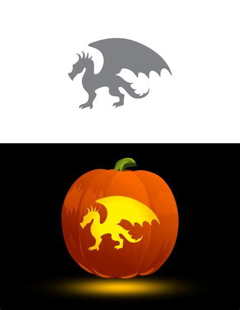 Dragon Pumpkin Carving Template