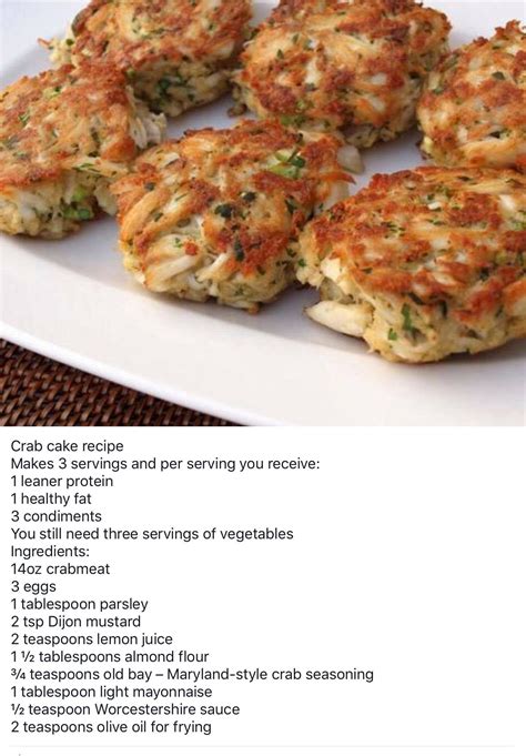 Lean and Green - Crab Cakes | Lean protein meals, Lean 