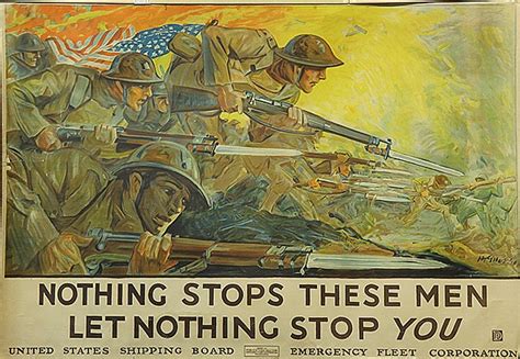 Sold Price Vintage Poster Howard Everett Giles Nothing Stops These Men Let Nothing Stop You