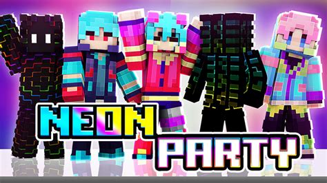 Neon Party By The Lucky Petals Minecraft Skin Pack Minecraft