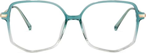 zeelool stylish tr90 oversized square eyeglasses frame for women with non prescription clear