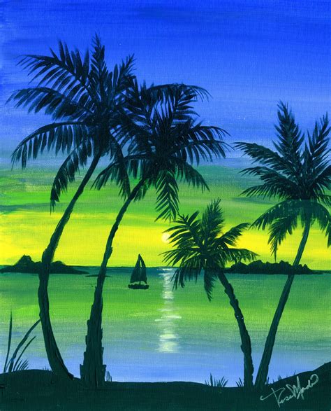 Tropical Colorful Acrylic Painting Art Painting